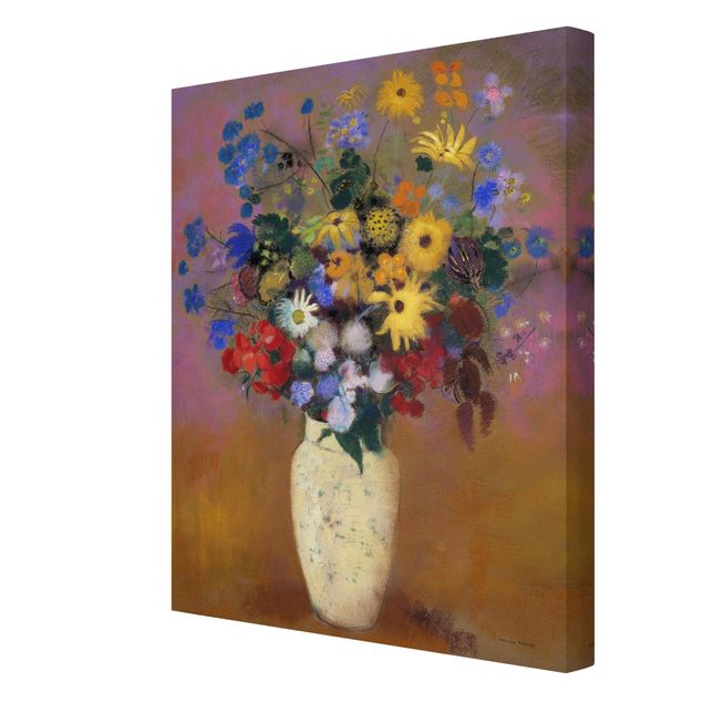 Cuadros de flores Odilon Redon - White Vase with Flowers