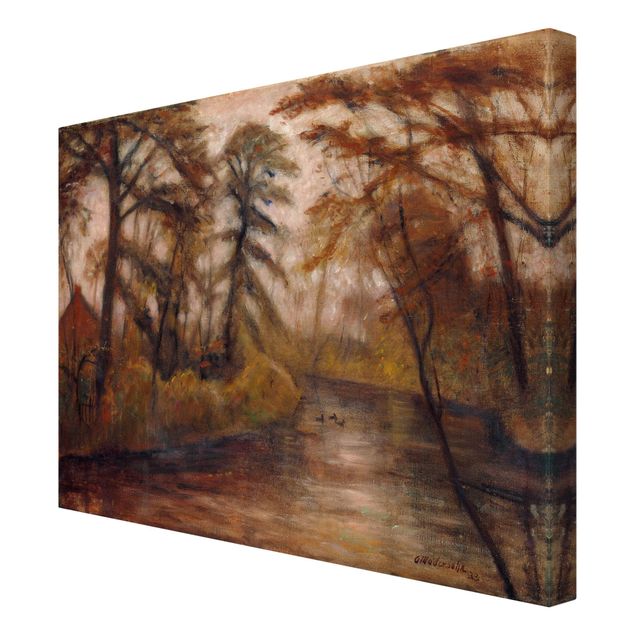 Cuadro con paisajes Otto Modersohn - Dusk (Autumn At The Wümme)