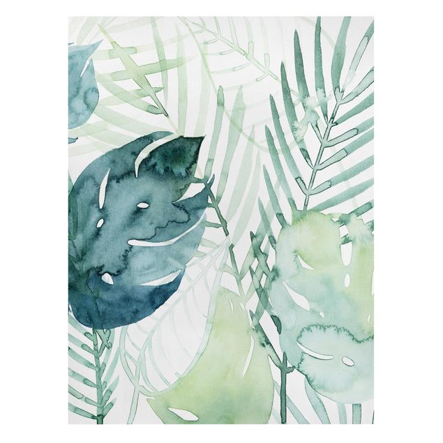 Cuadros tonos verdes Palm Fronds In Watercolour I