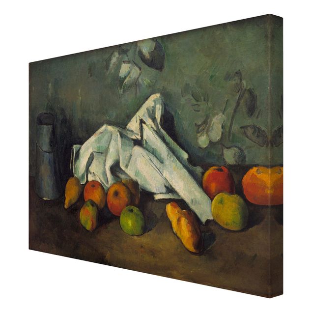 Lienzos de cuadros famosos Paul Cézanne - Still Life With Milk Can And Apples