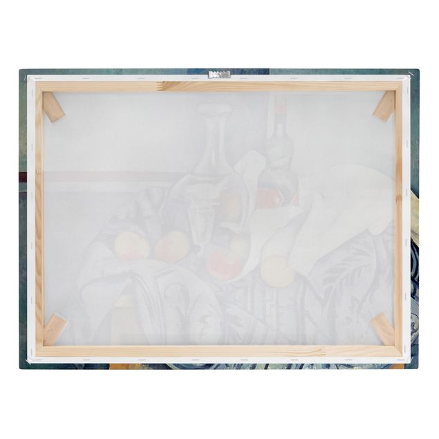Lienzos de cuadros famosos Paul Cézanne - Still Life With Peaches And Bottles