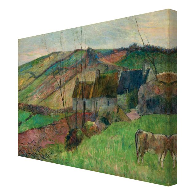 Cuadros de paisajes de montañas Paul Gauguin - Cottages On The Side Of Montagne Sainte-Marguerite