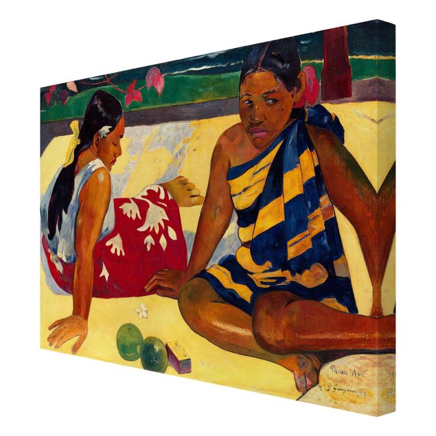 Cuadros famosos Paul Gauguin - Parau Api (Two Women Of Tahiti)