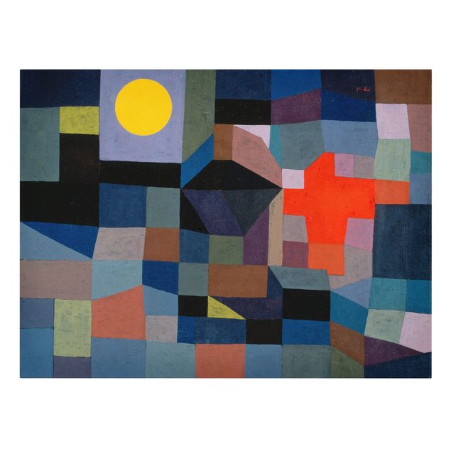 Lienzos de patrones Paul Klee - Fire At Full Moon