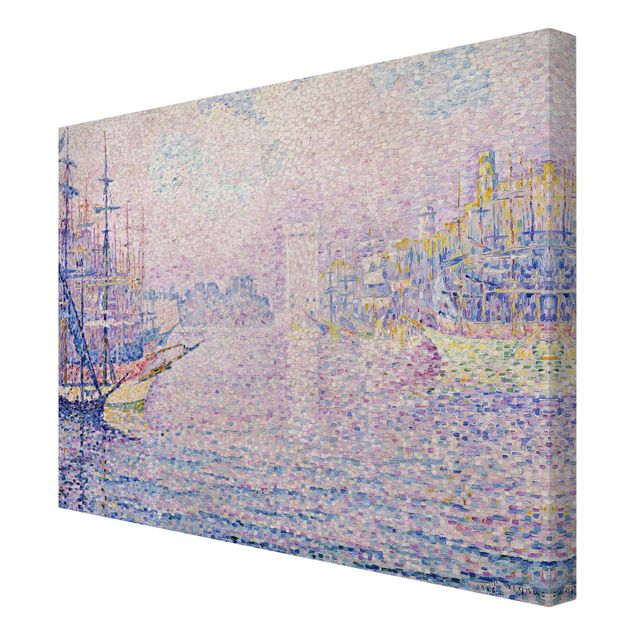 Lienzos de cuadros famosos Paul Signac - The Port Of Marseille, Morning Mist