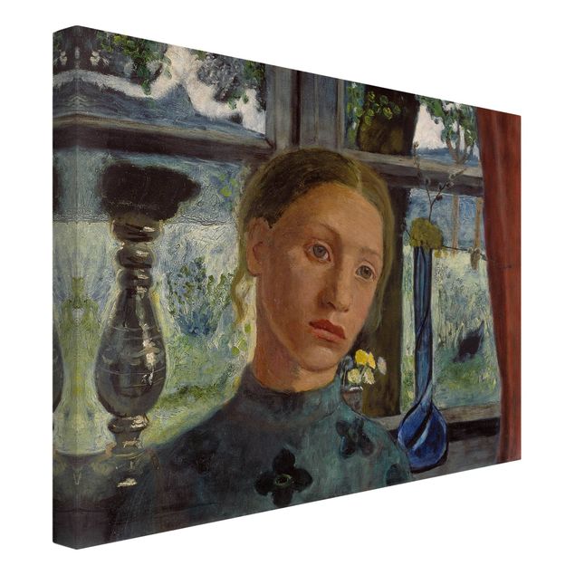 Láminas cuadros famosos Paula Modersohn-Becker - Girl'S Head In Front Of A Window