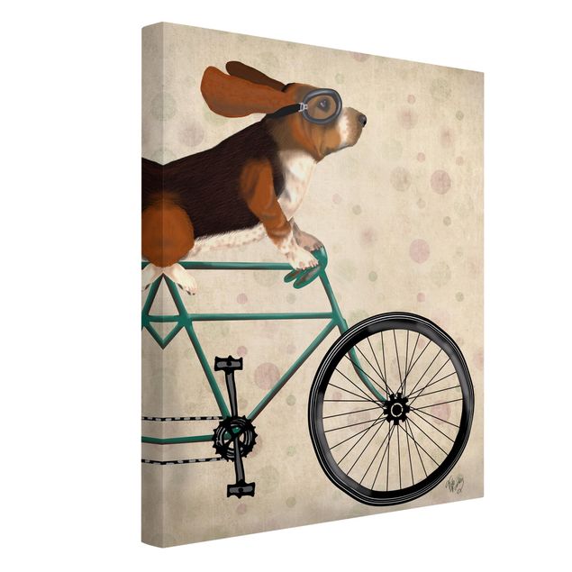 Cuadros de perros Cycling - Basset On Bike