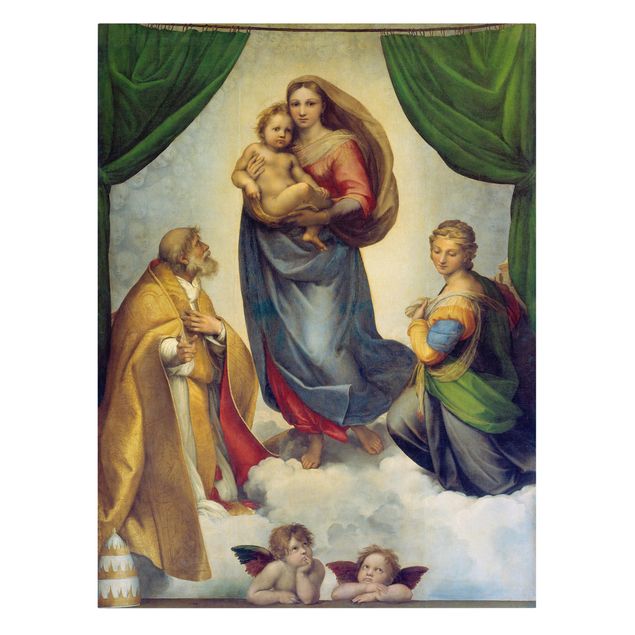 Lienzos de cuadros famosos Raffael - The Sistine Madonna