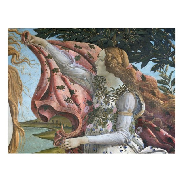 Lienzos de cuadros famosos Sandro Botticelli - The Birth Of Venus. Detail: Flora