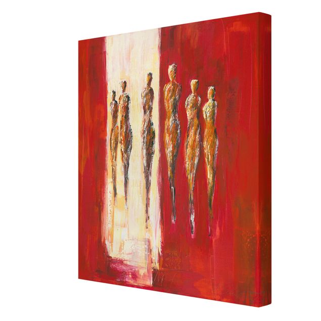 Cuadros modernos Six Figures In Red