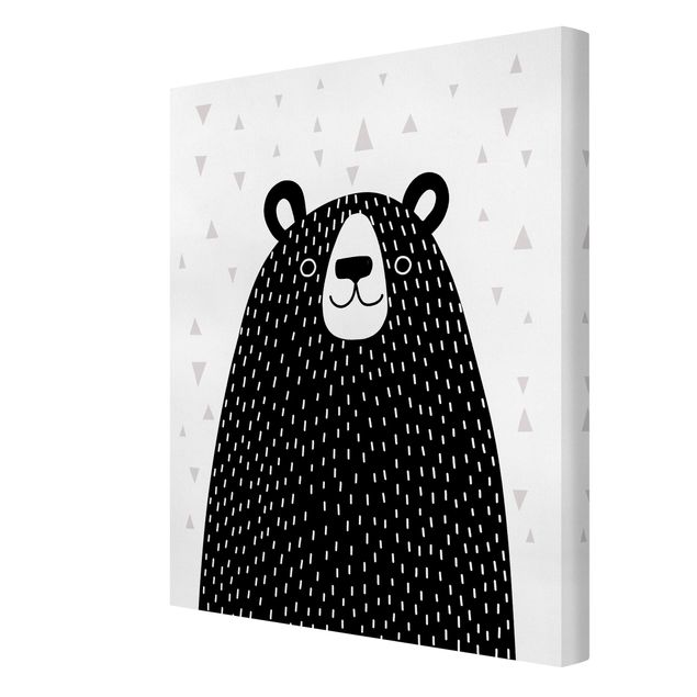 Cuadros en blanco y negro Zoo With Patterns - Bear