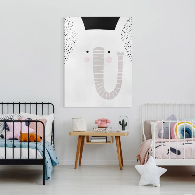 Decoración infantil pared Zoo With Patterns - Elephant