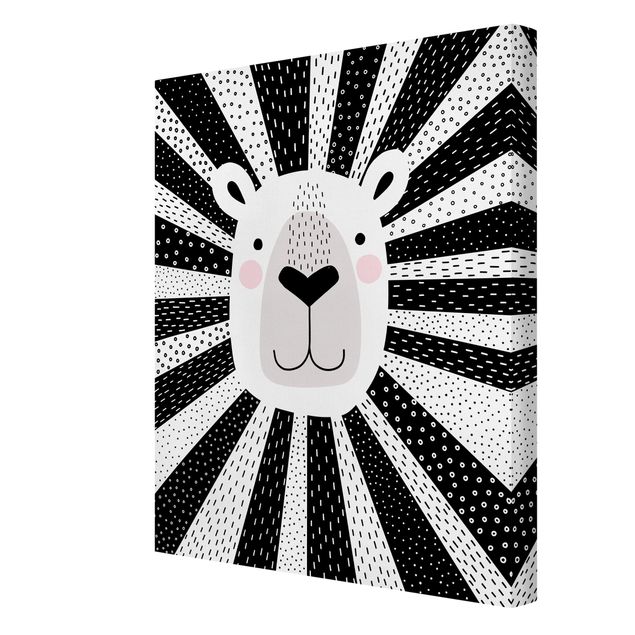 Cuadros decorativos modernos Zoo With Patterns - Lion