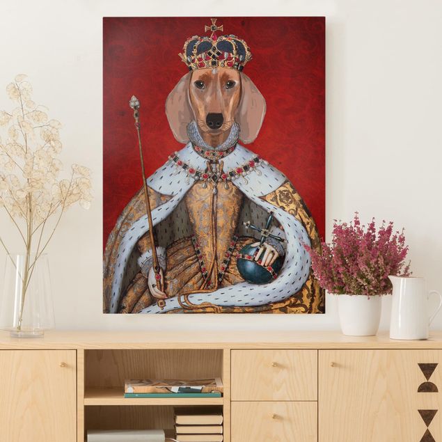 Lienzo perro Animal Portrait - Dachshund Queen