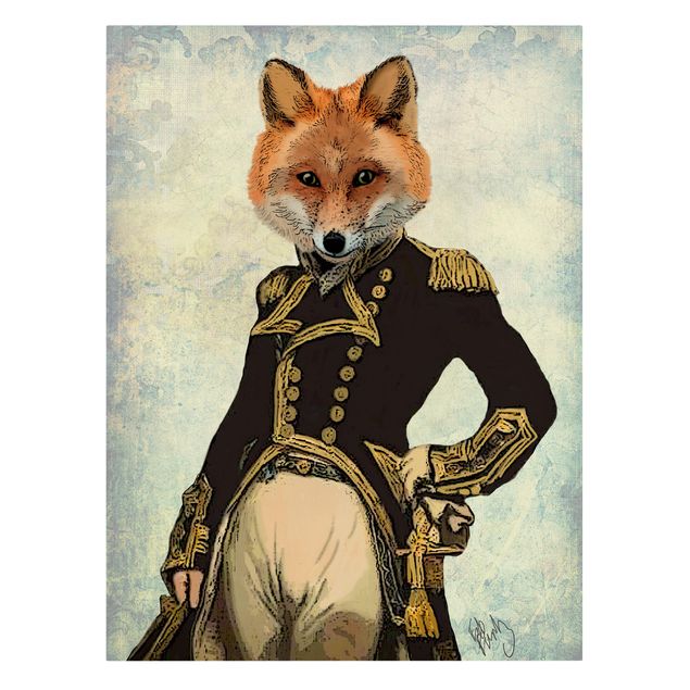 Cuadro negro Animal Portrait - Fox Admiral