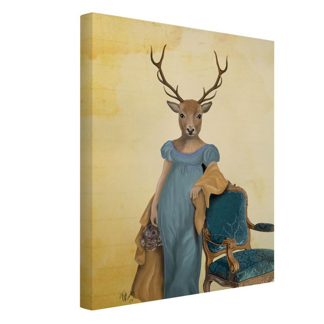 Lienzos de animales Animal Portrait - Deer Lady