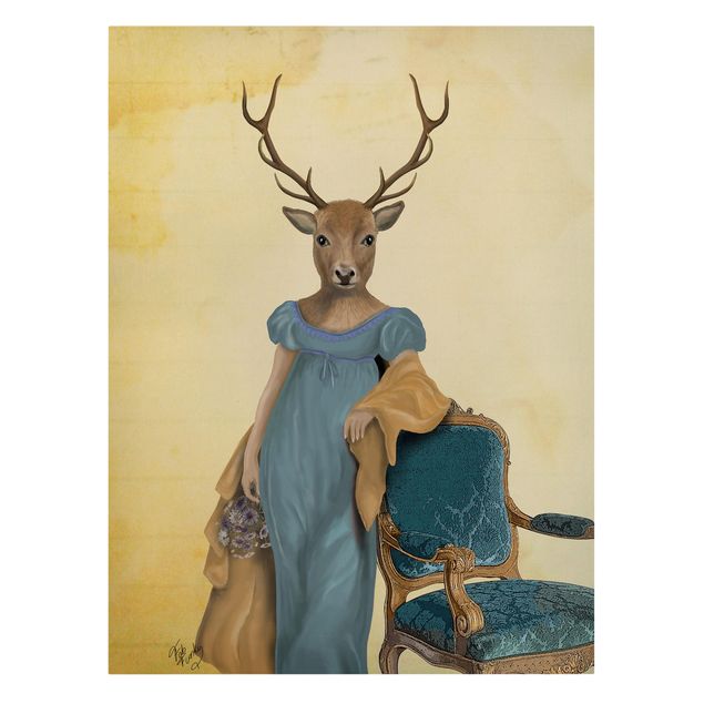 Cuadros decorativos modernos Animal Portrait - Deer Lady