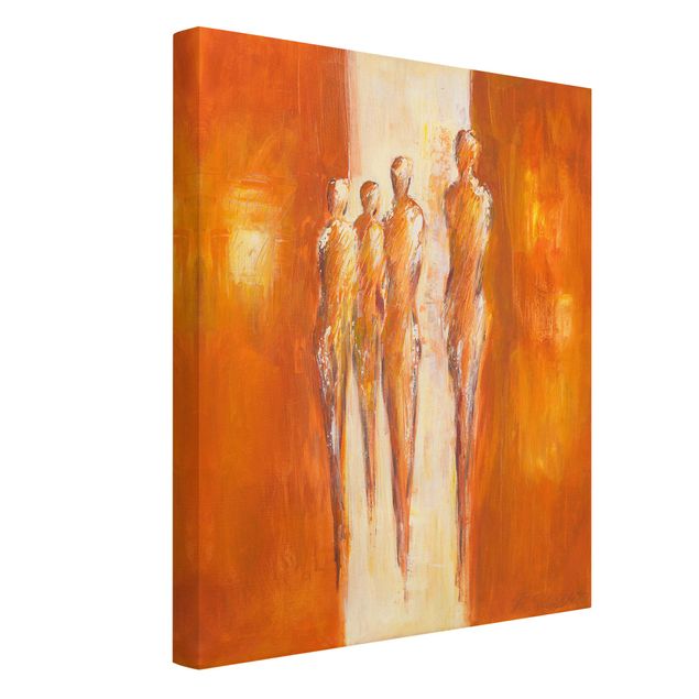Lienzos abstractos Four Figures In Orange 02
