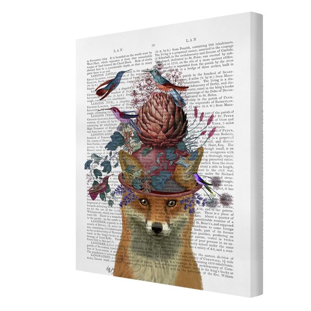 Cuadros multicolor Fowler - Fox With Artichoke