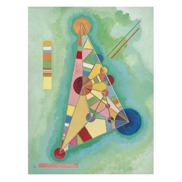 Lienzos de cuadros famosos Wassily Kandinsky - Variegation in the Triangle