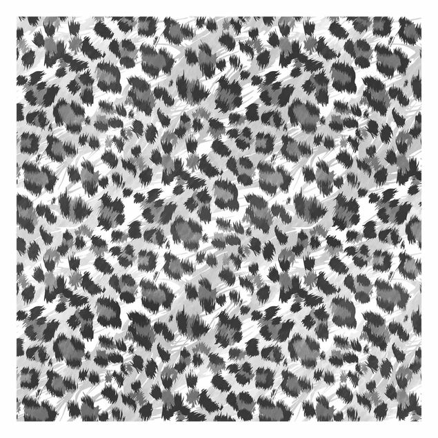 Papel pared gris Leopard Print With Watercolour Pattern In Grey
