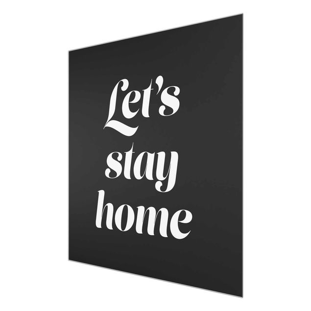 Cuadros Let's stay home Typo