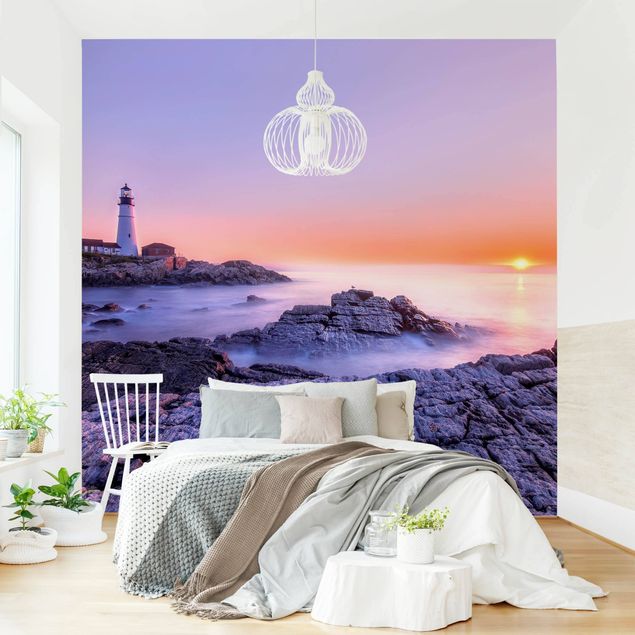 Papel pintado costas Lighthouse In The Morning