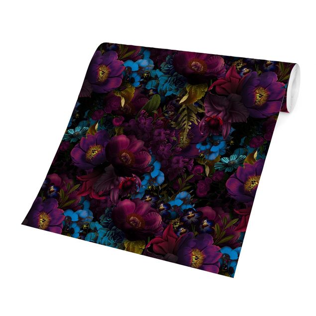 Cuadros Uta Naumann Purple Blossoms With Blue Flowers
