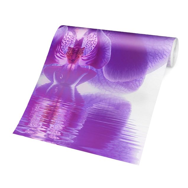 Papel pintado Purple Orchid On Water
