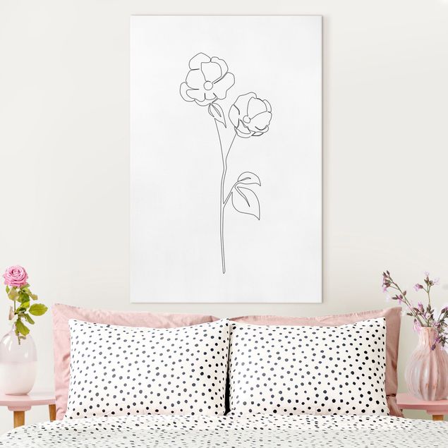 Cuadros amapolas Line Art Flowers - Poppy Flower