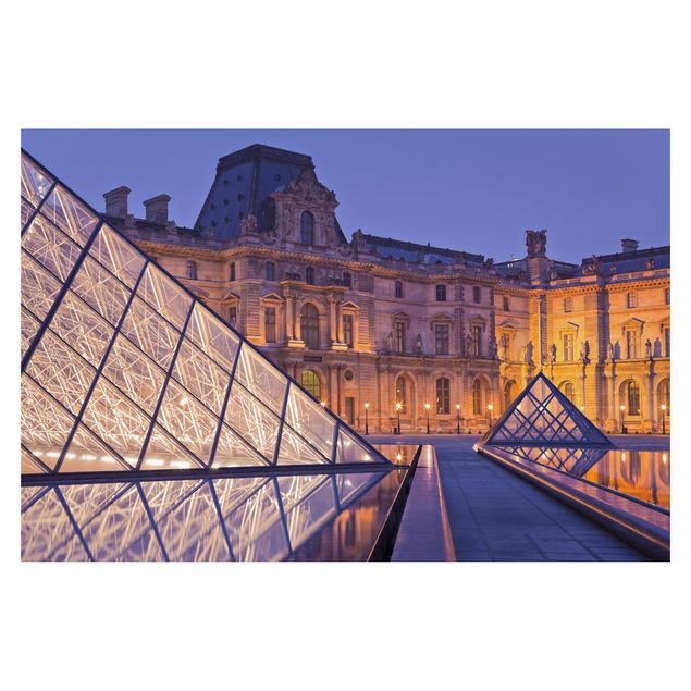 Cuadros Mirau Louvre Paris At Night