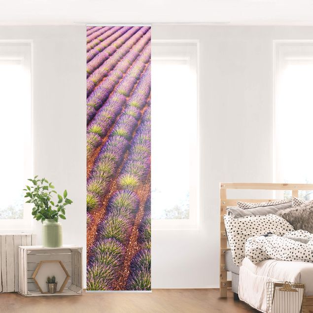 Paneles japoneses flores Picturesque Lavender Field