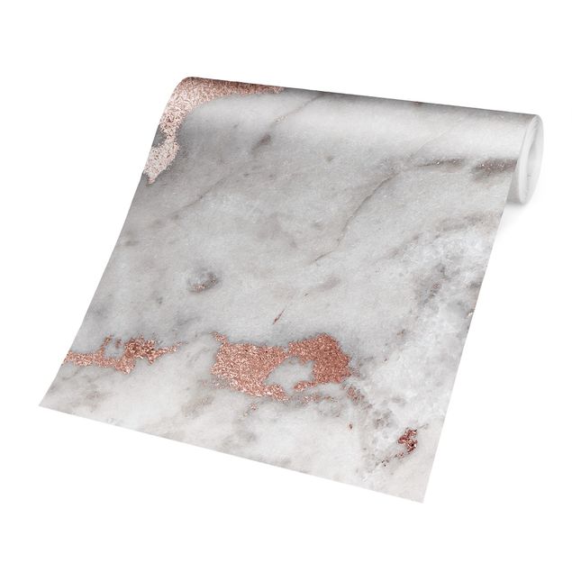 Papel pintado moderno Marble Look With Glitter