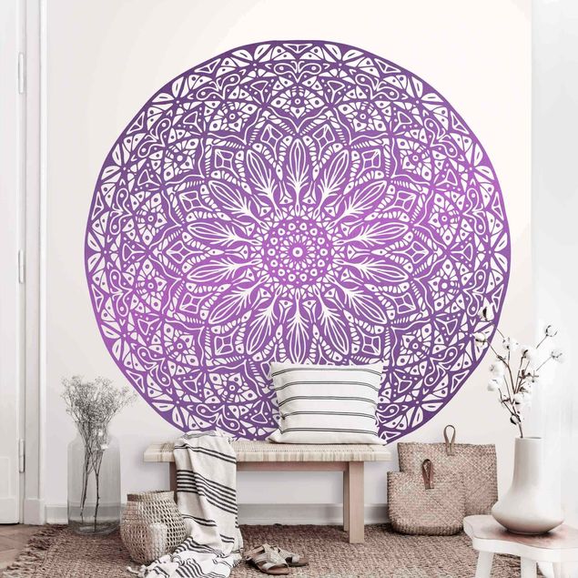 Papel pintado adornos Mandala Ornament In Purple