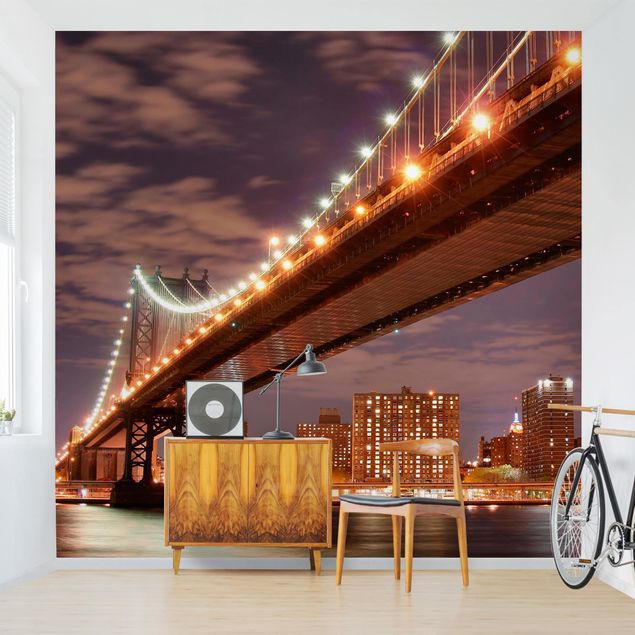 Papel pared New York Manhattan Bridge