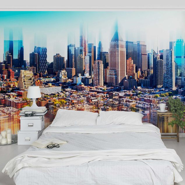 Papel pared New York Manhattan Skyline Urban Stretch