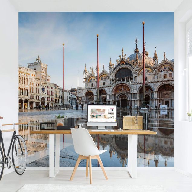 Papel pintado salon beige St Mark's Square In Venice