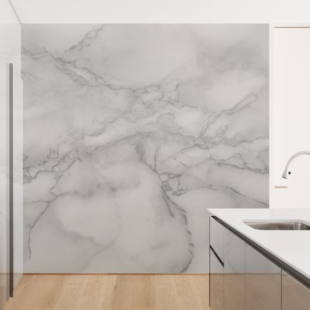 Papel 3d para pared Marble Look Black And White