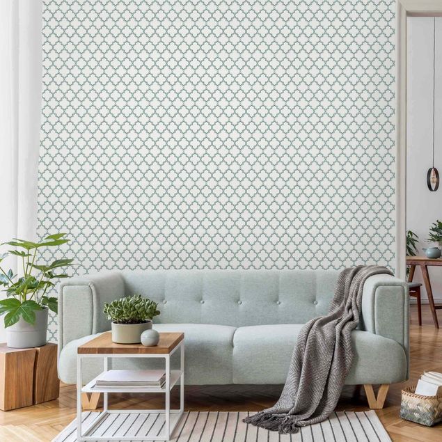 Papeles pintados geométricos Moroccan Ornament Line Pattern