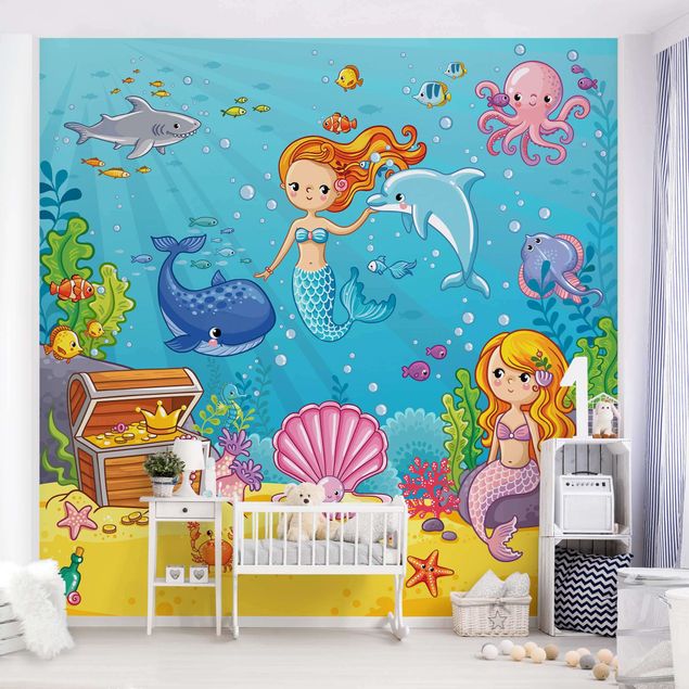 Decoración infantil pared Mermaid - Underwater World