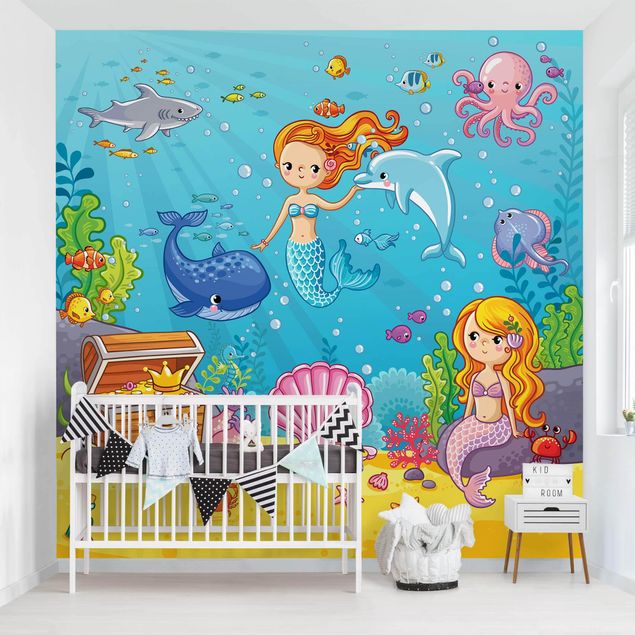 Papel pintado salón moderno Mermaid - Underwater World