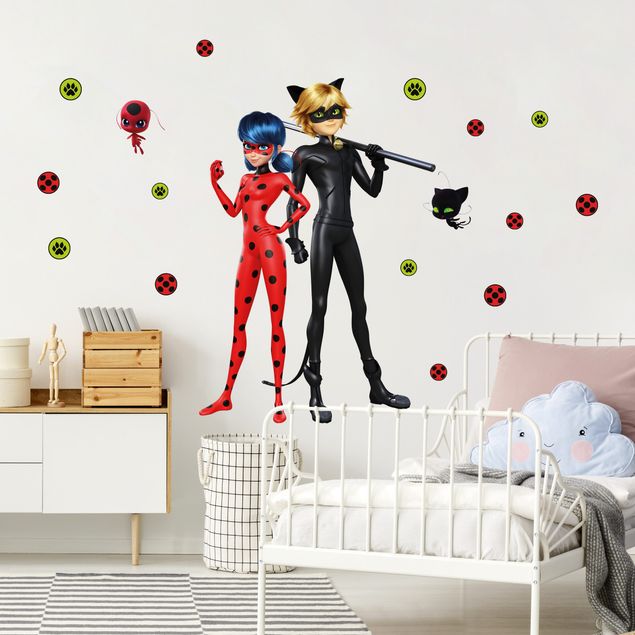 Decoración habitación infantil Miraculous Ladybug And Cat Noir Are Ready