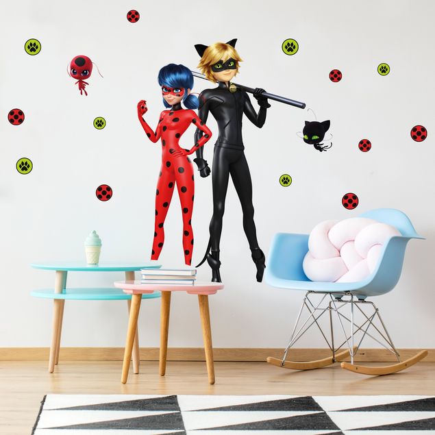Vinilos pared Miraculous Ladybug And Cat Noir Are Ready