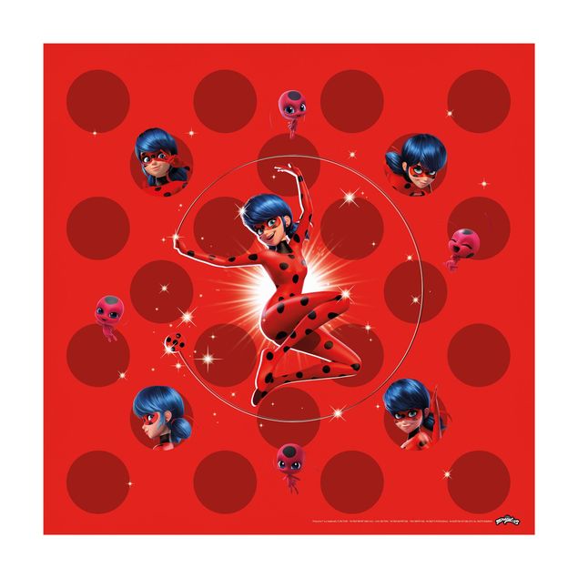Alfombras grandes Miraculous Ladybug On Red Dots