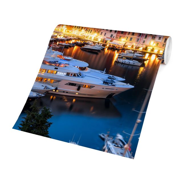 Papeles pintados Night Time In The Harbour Of Portofino