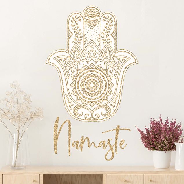 Decoración en la cocina Namaste - Hamsa hand gold