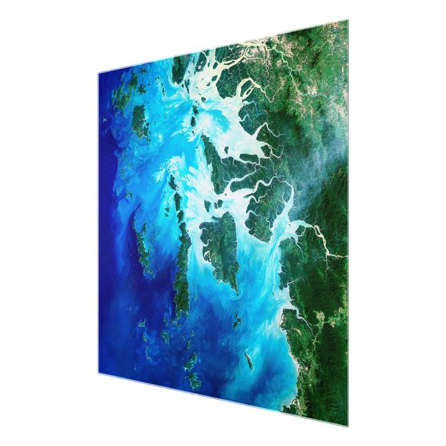 Cuadros de cristal playas NASA Picture Archipelago Southeast Asia