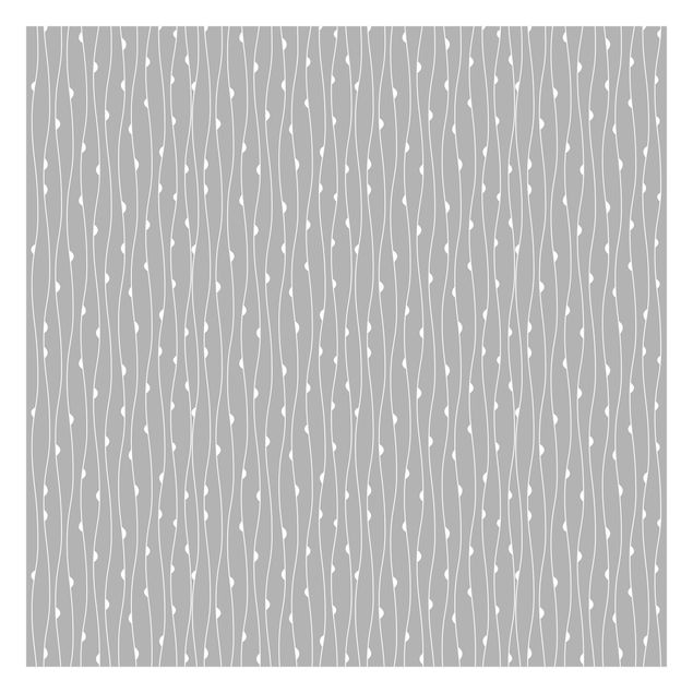 Papel pintado Natural Pattern With Semicircles In Front Of Gray