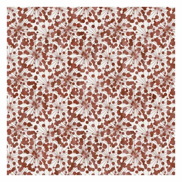 Papel pintado Natural Pattern Dandelion With Dots Copper