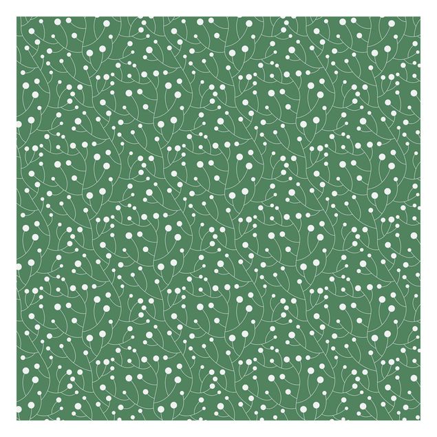 Papeles pintados Natural Pattern Growth With Dots On Green